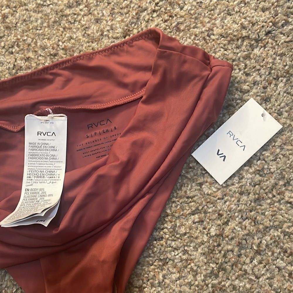 RVCA Solid High Rise Bikini Bottom Size S - Picture 8 of 11